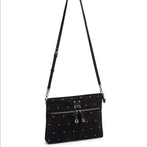 Henri Bendel Jetsetter Messenger Bag Black Studded